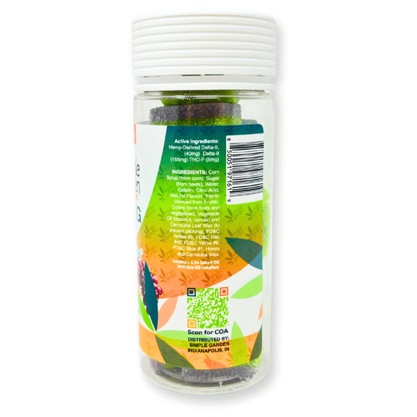 3000mg Double-Stacked Gummies – Delta-9 + Delta-8 + THCp (200mg each) Cherry+Mango