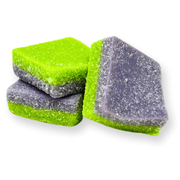 3000mg Double-Stacked Gummies – Delta-9 + Delta-8 + THCp (200mg each) Grape+Green Apple