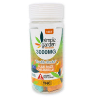 Blue Razz-Creamsicle Double-Stacked THC Gummies — 3000mg, 15-Count | Delta-9 + Delta-8 + THCp