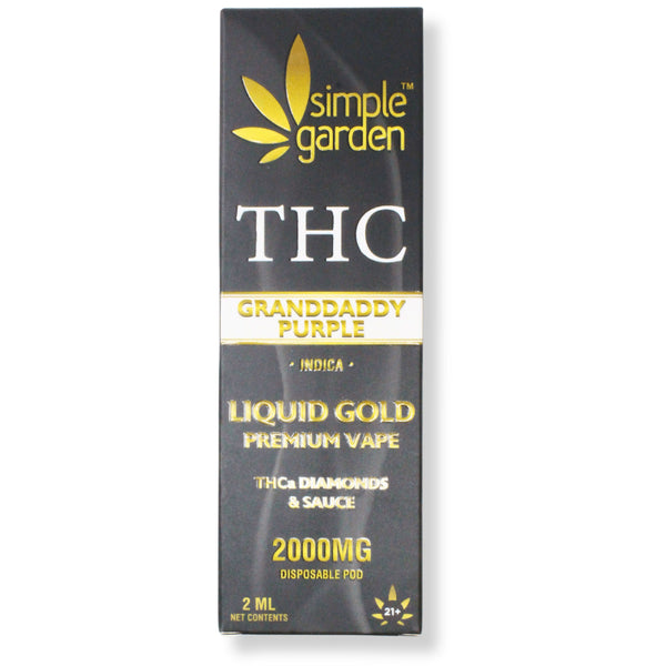 Granddaddy Purple THCa Diamonds Disposable Vape — 2000mg | Indica Hemp Vape