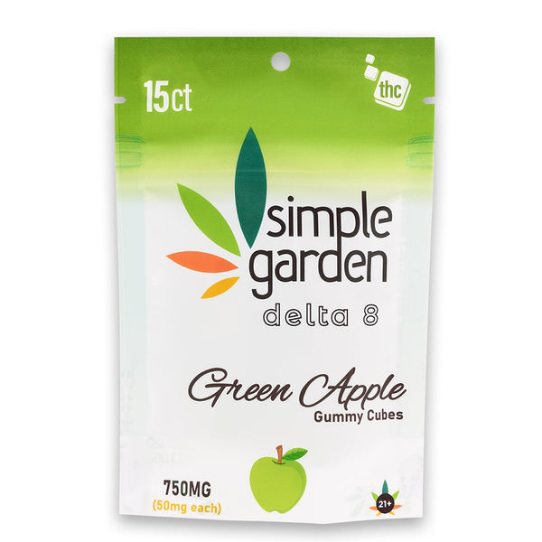 Delta 8 gummy cubes - 50mg each - Green Apple