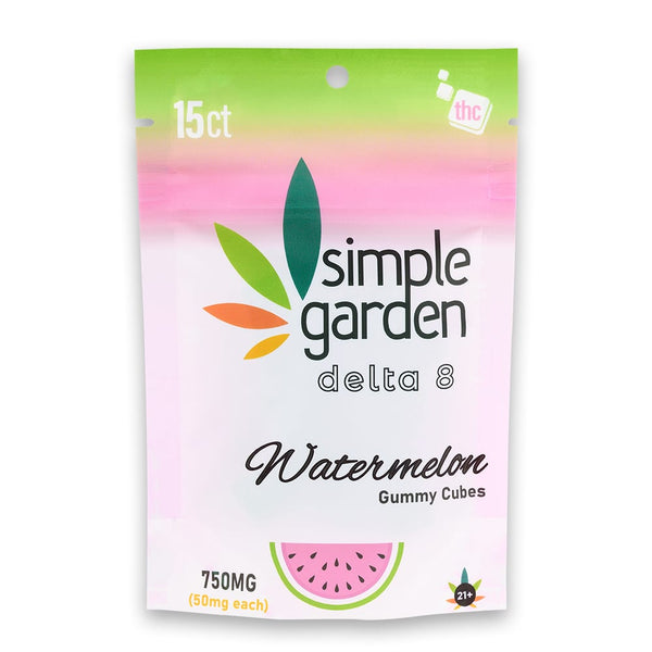 Delta 8 gummy cubes - 50mg each - Watermelon