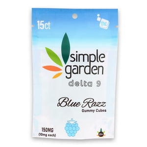 Simple GardenCBD Delta-9 Gummies - 150mg - Blue Razz