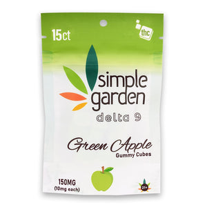 Simple GardenCBD Delta-9 Gummies - 150mg - Green Apple