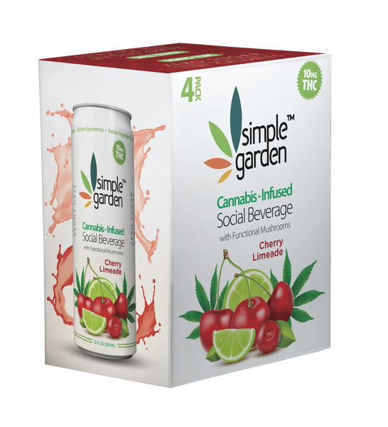Cherry Limeade Delta-9 THC Beverage — 4-Pack | Hemp-Infused Social Drink