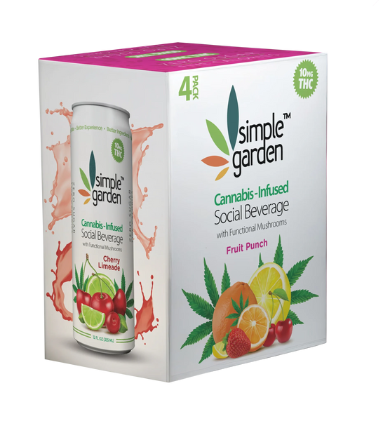 Fruit Punch Delta-9 THC Beverage — 4-Pack | Hemp-Infused Social Drink