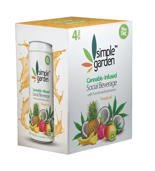 Tropical Delta-9 THC Beverage — 4-Pack | Hemp-Infused Social Drink