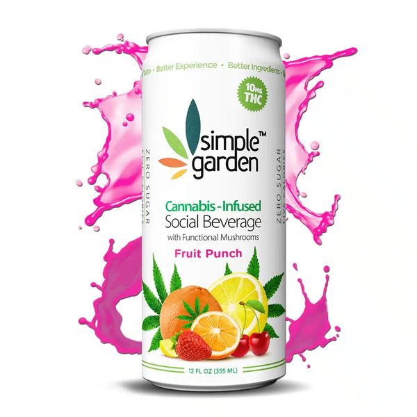 Fruit Punch Delta-9 THC Beverage — 4-Pack | Hemp-Infused Social Drink