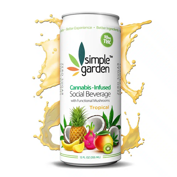 Tropical Delta-9 THC Beverage — 4-Pack | Hemp-Infused Social Drink