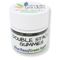 Blue Razz-Green Apple Double-Stacked THC Gummies — 200mg, 5-Count | Delta-9 + Delta-8 + THCp