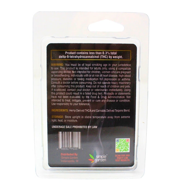 Granddaddy Purple THCa Diamond Liquid Gold Vape Cartridge — 1ml | Indica Hemp Cart