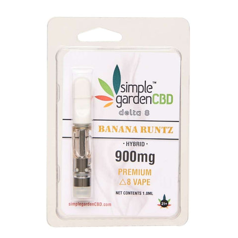 Banana Runtz flavored Delta 8 cartridge