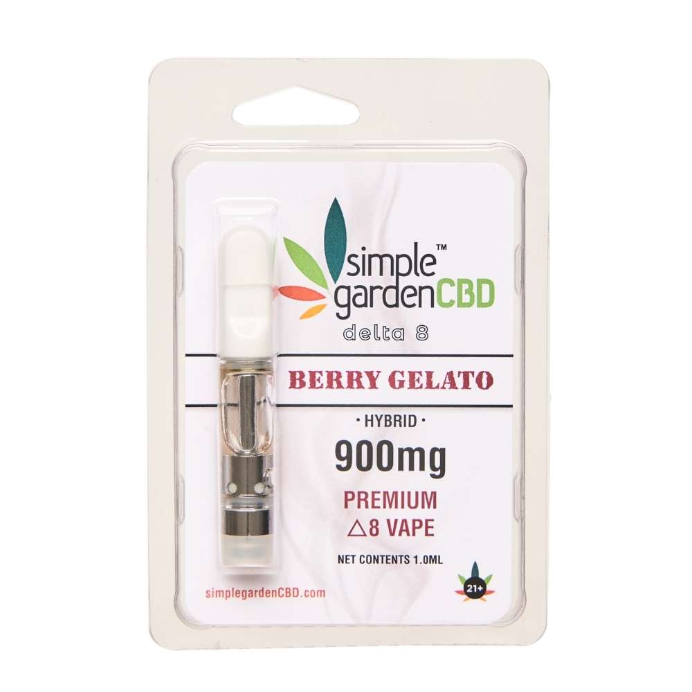 Berry Gelato flavored Delta 8 cartridge